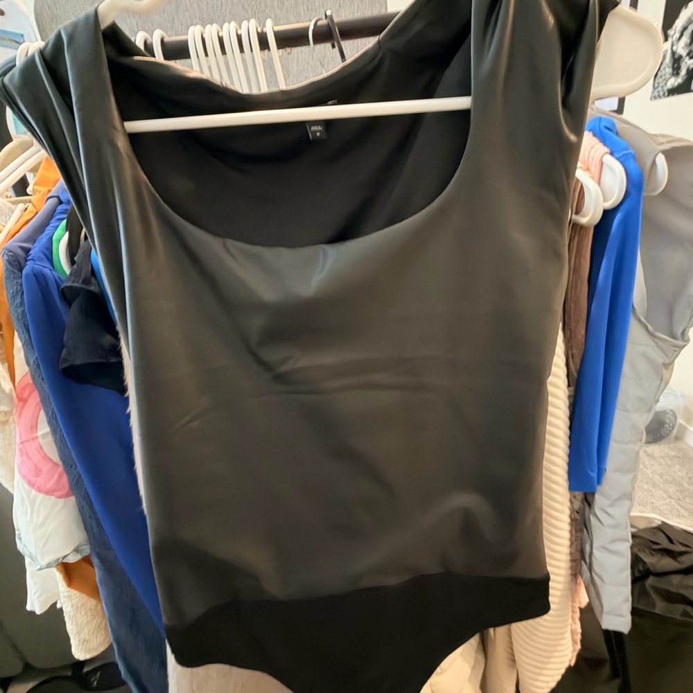 Express Black Scoop Neck Sleeveless Bodysuit
